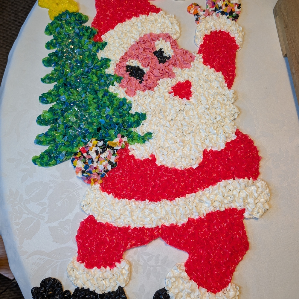Vintage Red and White Santa Holiday Decor